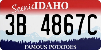 ID license plate 3B4867C