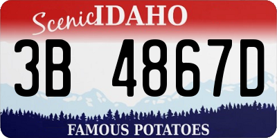 ID license plate 3B4867D