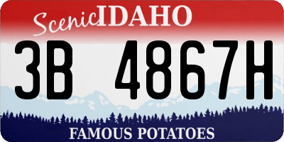 ID license plate 3B4867H