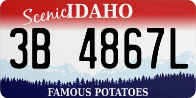 ID license plate 3B4867L