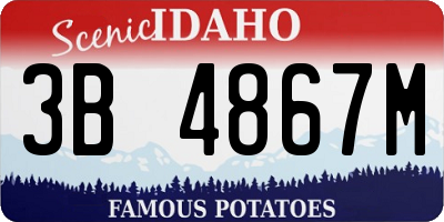 ID license plate 3B4867M
