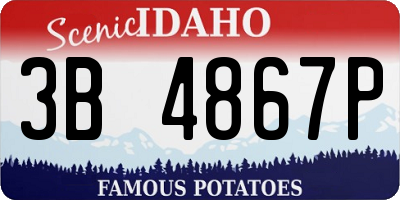 ID license plate 3B4867P