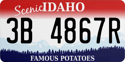 ID license plate 3B4867R