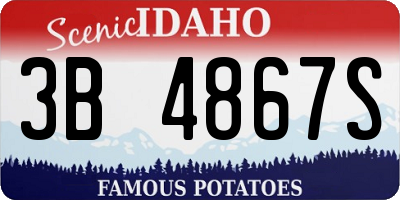 ID license plate 3B4867S