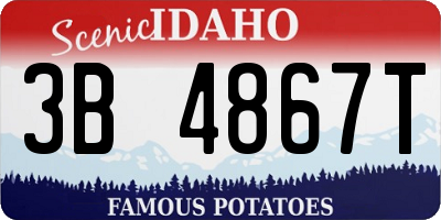 ID license plate 3B4867T