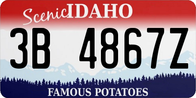 ID license plate 3B4867Z