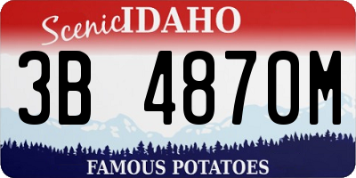 ID license plate 3B4870M
