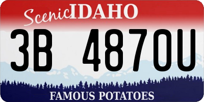 ID license plate 3B4870U