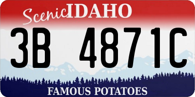 ID license plate 3B4871C