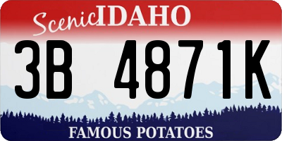 ID license plate 3B4871K