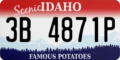 ID license plate 3B4871P