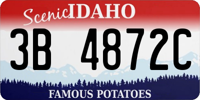 ID license plate 3B4872C