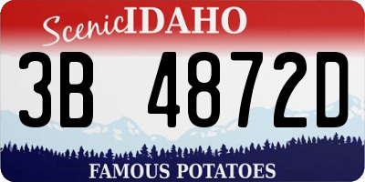 ID license plate 3B4872D
