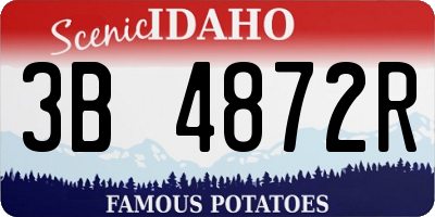 ID license plate 3B4872R