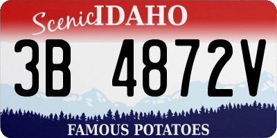 ID license plate 3B4872V