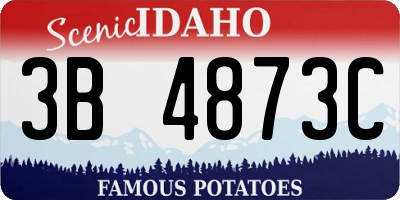 ID license plate 3B4873C