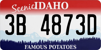 ID license plate 3B4873D