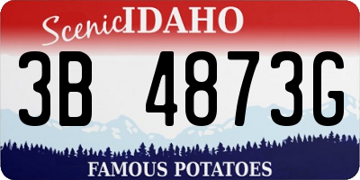 ID license plate 3B4873G
