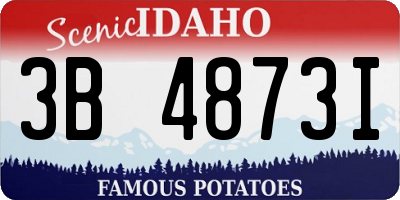 ID license plate 3B4873I
