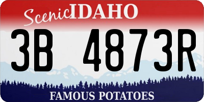 ID license plate 3B4873R