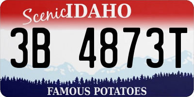 ID license plate 3B4873T