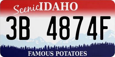 ID license plate 3B4874F