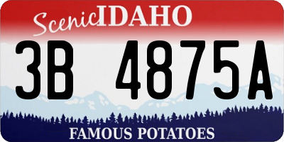ID license plate 3B4875A