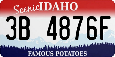 ID license plate 3B4876F