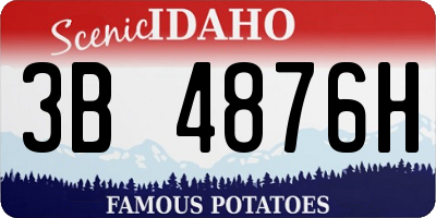 ID license plate 3B4876H