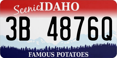 ID license plate 3B4876Q