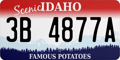 ID license plate 3B4877A