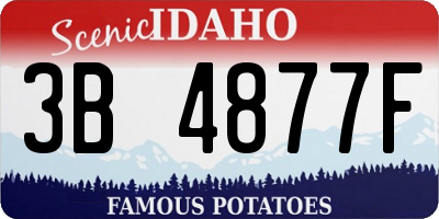 ID license plate 3B4877F