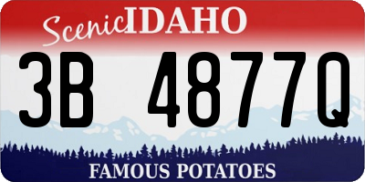 ID license plate 3B4877Q