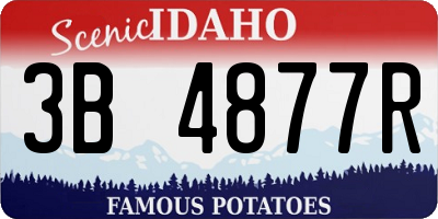 ID license plate 3B4877R