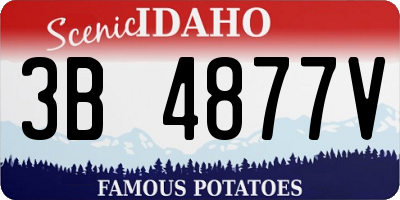ID license plate 3B4877V