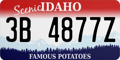 ID license plate 3B4877Z