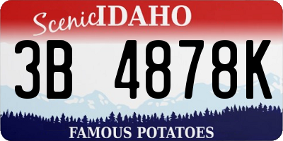 ID license plate 3B4878K