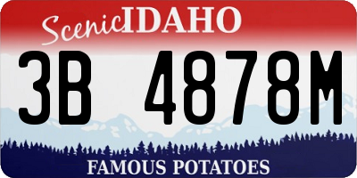 ID license plate 3B4878M