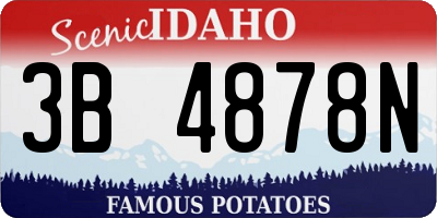 ID license plate 3B4878N