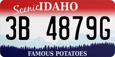 ID license plate 3B4879G