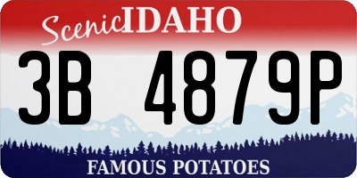 ID license plate 3B4879P