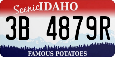 ID license plate 3B4879R