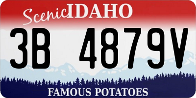 ID license plate 3B4879V