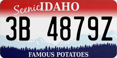 ID license plate 3B4879Z