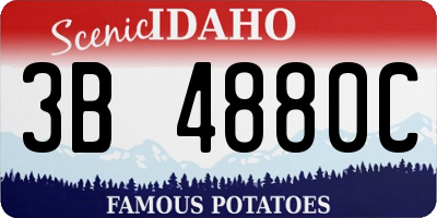 ID license plate 3B4880C