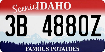 ID license plate 3B4880Z