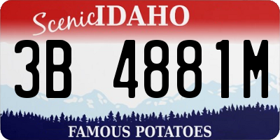 ID license plate 3B4881M