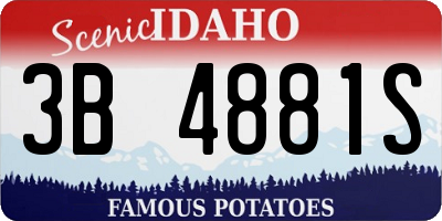 ID license plate 3B4881S