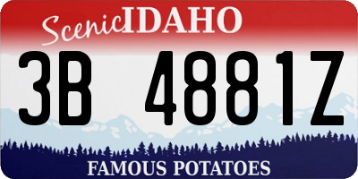 ID license plate 3B4881Z