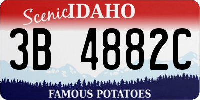 ID license plate 3B4882C